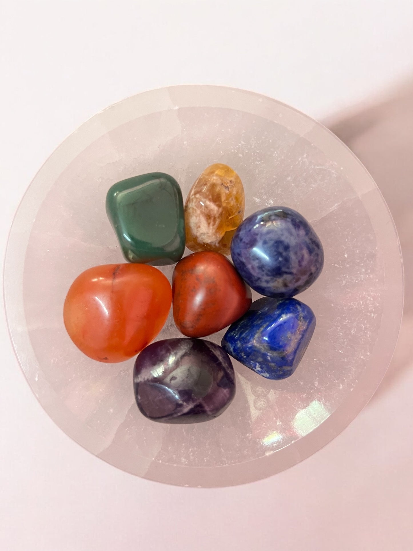 7 Chakra Tumbled Stones – Healing Crystal Set for Balance & Harmony