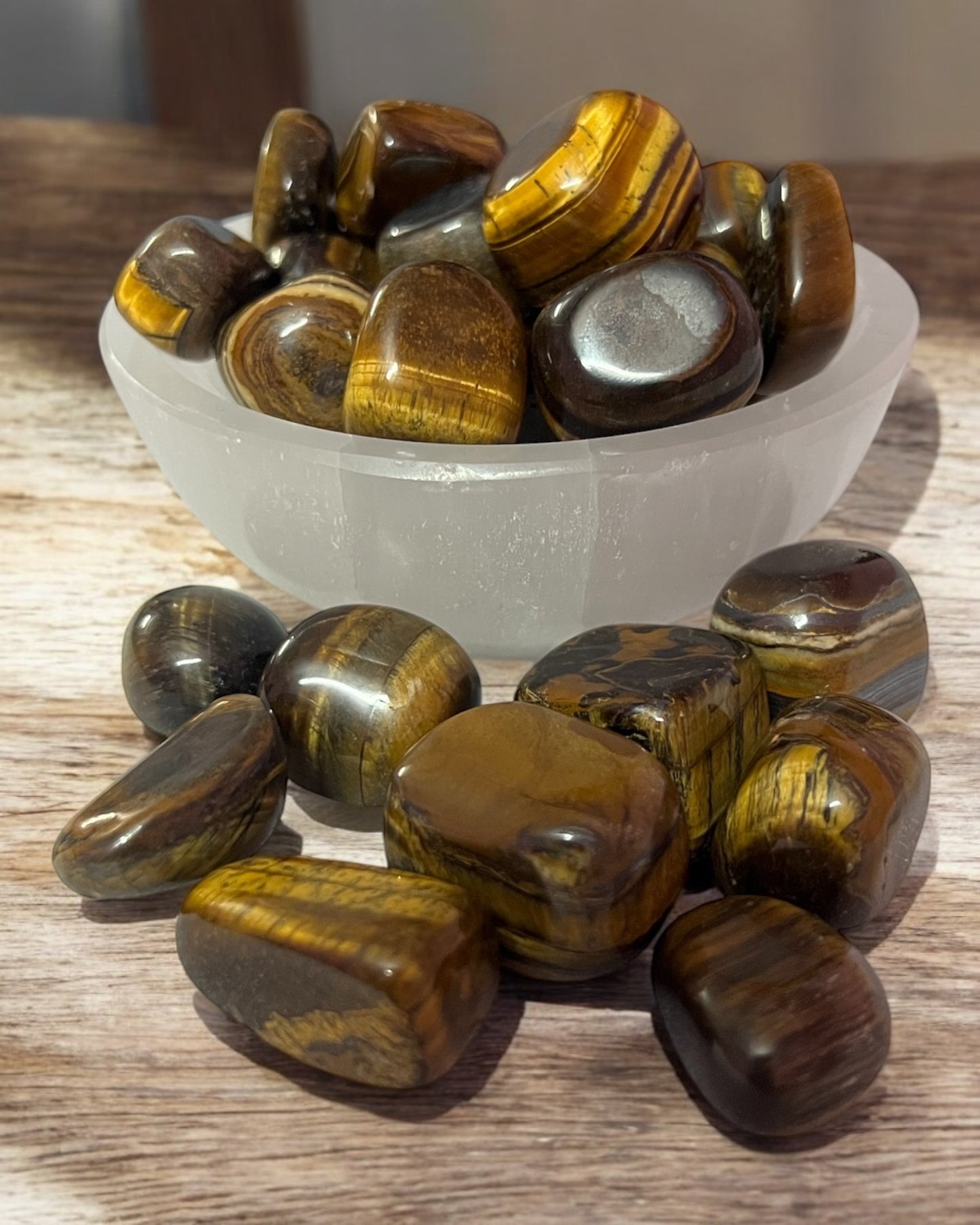 Tiger Eye Tumbled Stone – Confidence & Protection Crystal