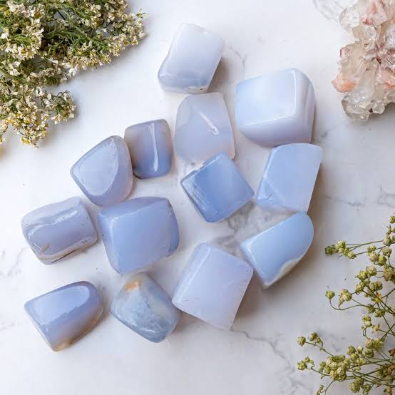 Blue Lace Agate Tumbled Stone – Peace & Communication Crystal