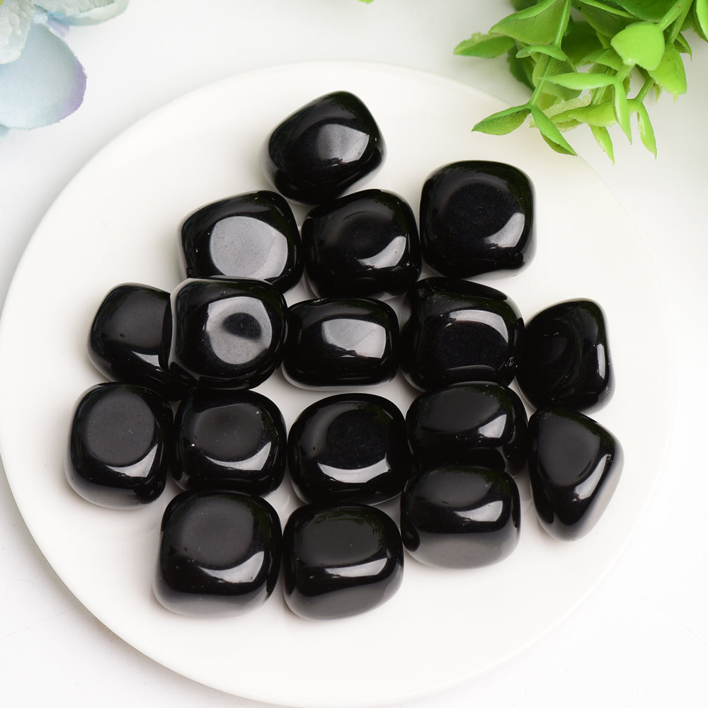 Black Obsidian Tumbled Stone – Deep Emotional Healing & Energy Detox