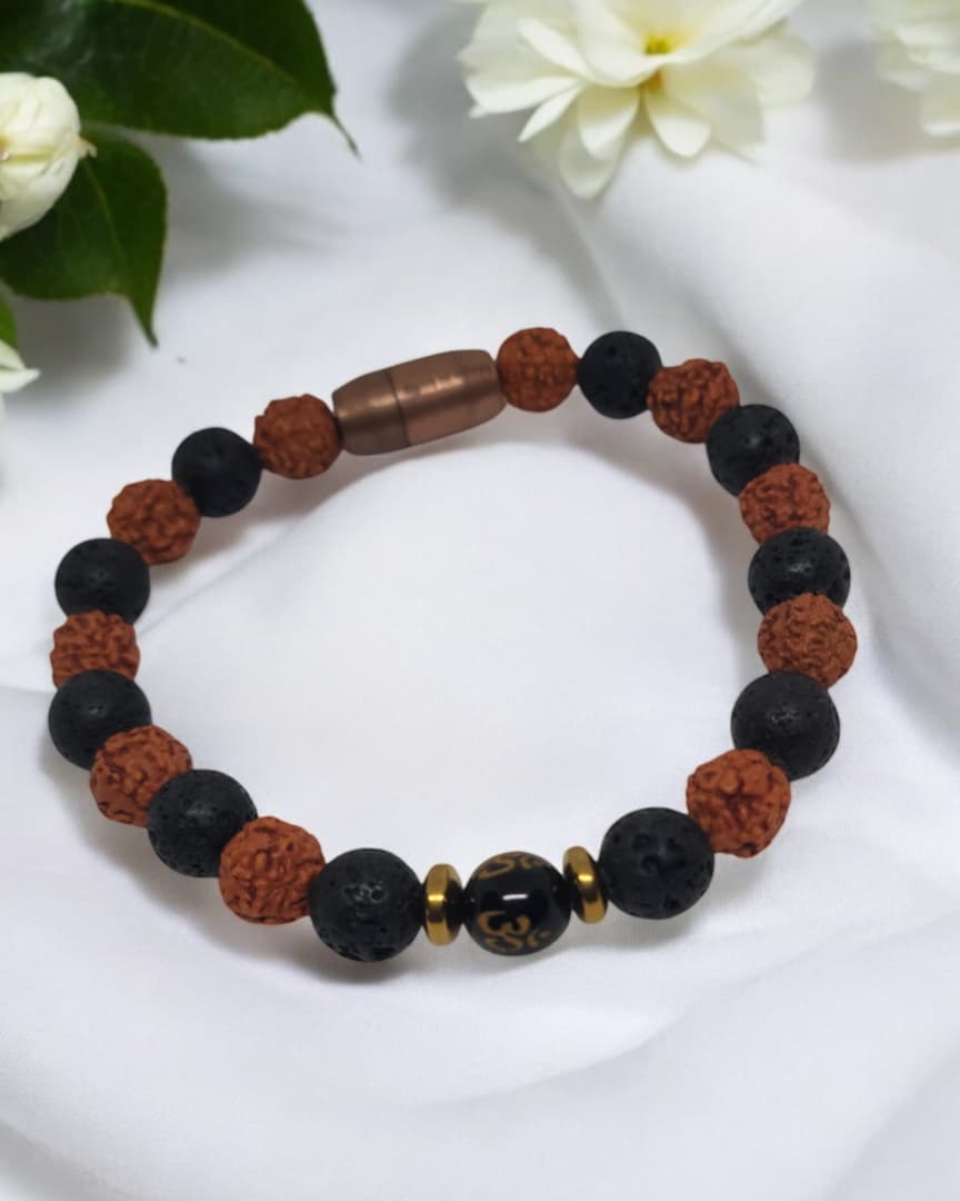 Lava with Five Mukhi Rudraksha Bracelet
