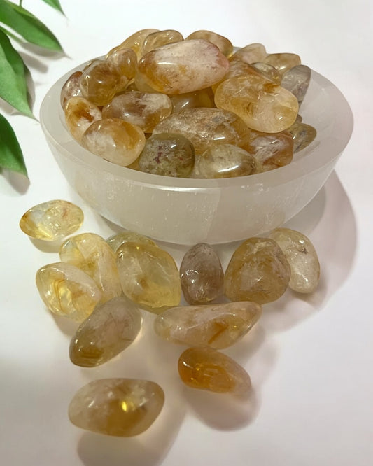 Citrine Tumbled Stone – Wealth, Success & Manifestation Crystal