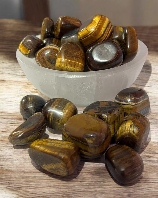 Tiger Eye Tumbled Stone – Confidence & Protection Crystal