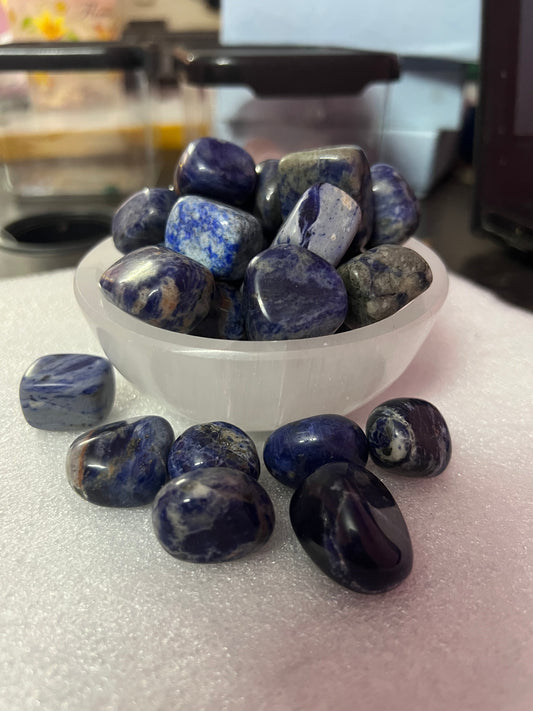 Sodalite Tumbled Stone – Insight & Mental Clarity Crystal