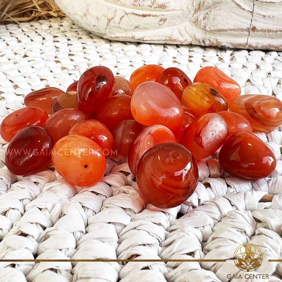 Carnelian Tumbled Stone – Crystal for Confidence & Career Growth
