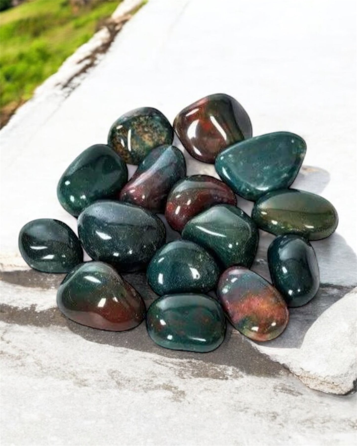 Bloodstone Tumbled Stone – Natural Crystal for Energy & Wellness