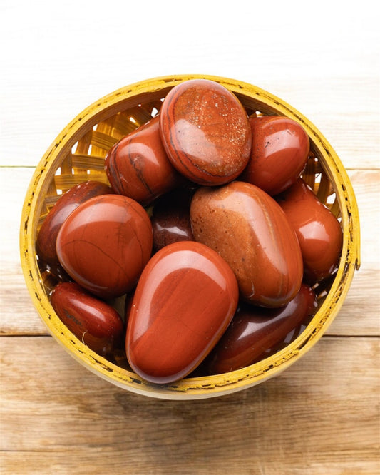 Red Jasper Tumbled Stone – Stability & Strength Booster