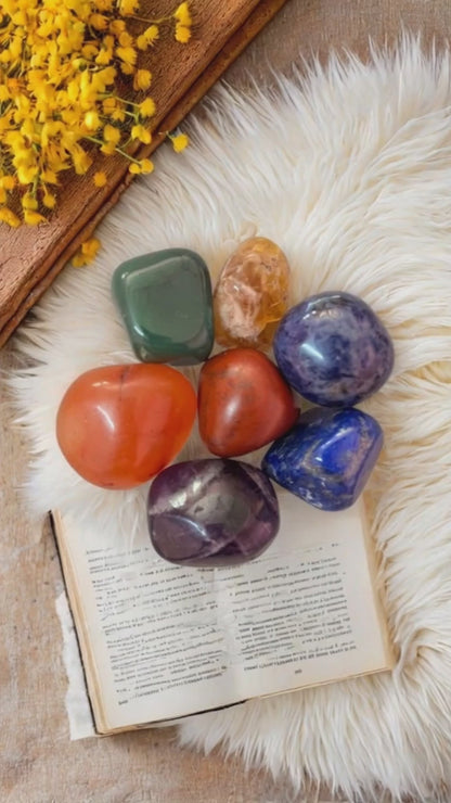 7 Chakra Tumbled Stones – Healing Crystal Set for Balance &amp; Harmony
